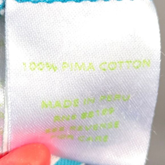 Lilly Pulitzer Short Sleeve Pima Cotton Beacon Dress Tidal Wave Tropical Blue -S - Picture 8 of 9